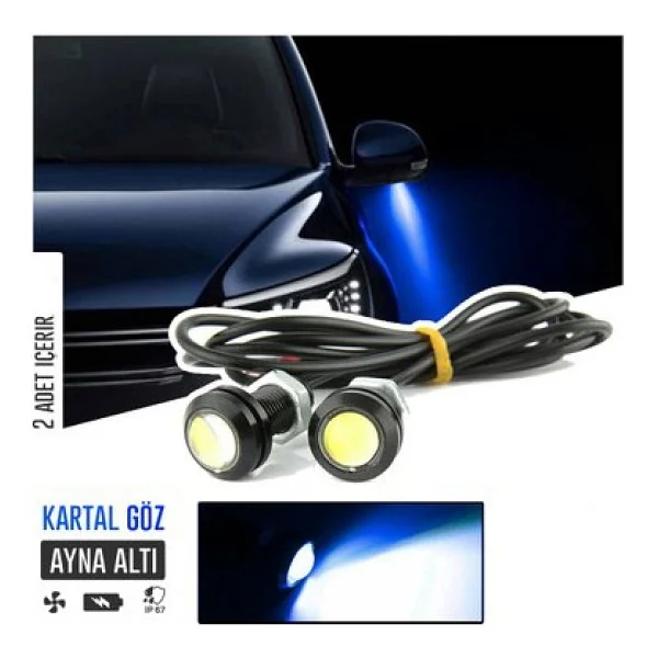 Meyzone Ayna Altı LED Ayna Altı Cob Aydınlatma LED Eagle Eye 2 Adet Beyaz Sağ Sol Takım - Görsel 4