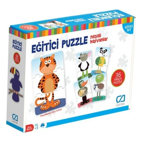 Ca Games Neşeli Hayvanlar 36 Parça Eğitici Puzzle 5028 - Görsel 2