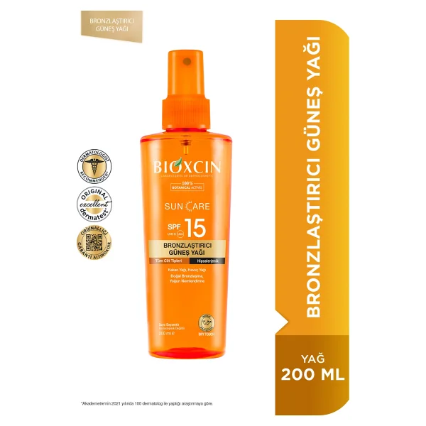Bioxcin Sun Care 200 Ml 15 Faktör Bronzlaştırıcı Yağ - Görsel 10