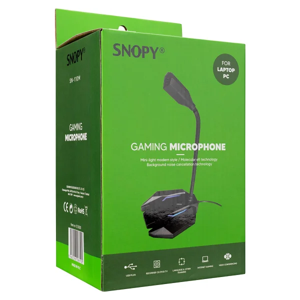 Snopy Sn-110m LED Işıklı Masaüstü USB Oyuncu Mikrofonu - Görsel 5