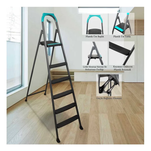 Perilla 51305 Riser 5+1 Basamaklı Merdiven - Görsel 4