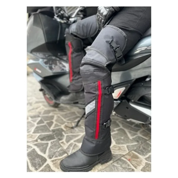 Motobros Motosiklet Kışlık Dizlik Reflektörlü Su Geçirmez Içi Kürk Yünlü - Görsel 6