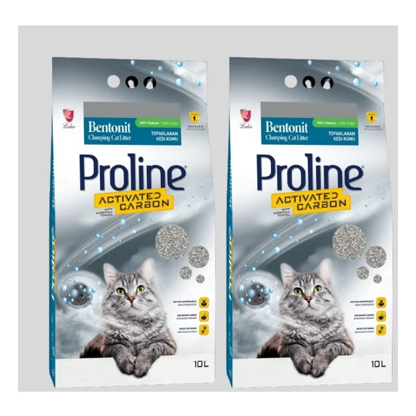 Proline Aktif Karbonlu 10 Lt 2'li Bentonit Kedi Kumu - Görsel 3