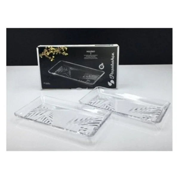 Paşabahçe Madlen 68153 2'li 22 Cm Dikdörtgen Servis Tabağı - Görsel 2