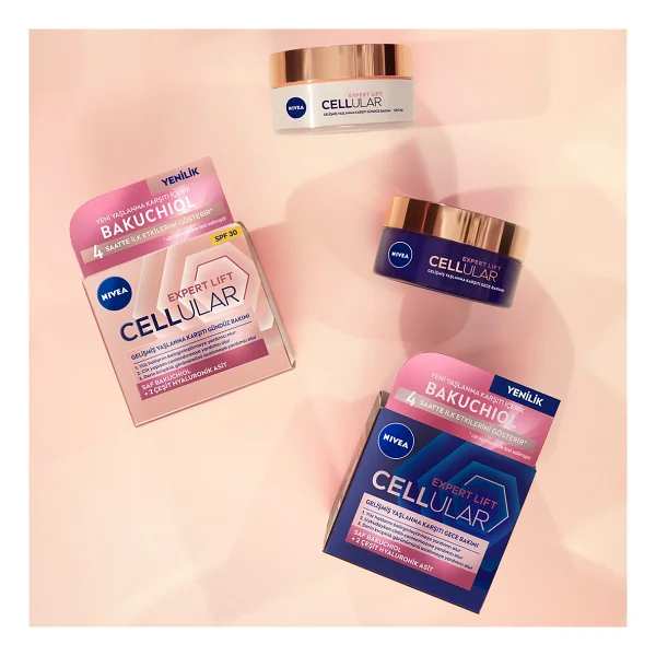 Nivea Cellular Expert Lift Saf Bakuchiol Gelişmiş Gündüz Ve Gece Yüz Kremi 50ml - Görsel 6