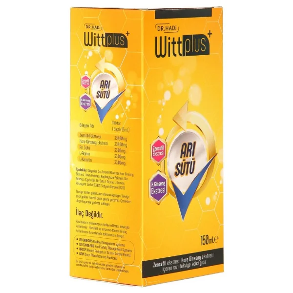 Dr. Hadi Wittplus Arı Sütü 150 Ml - Görsel 2