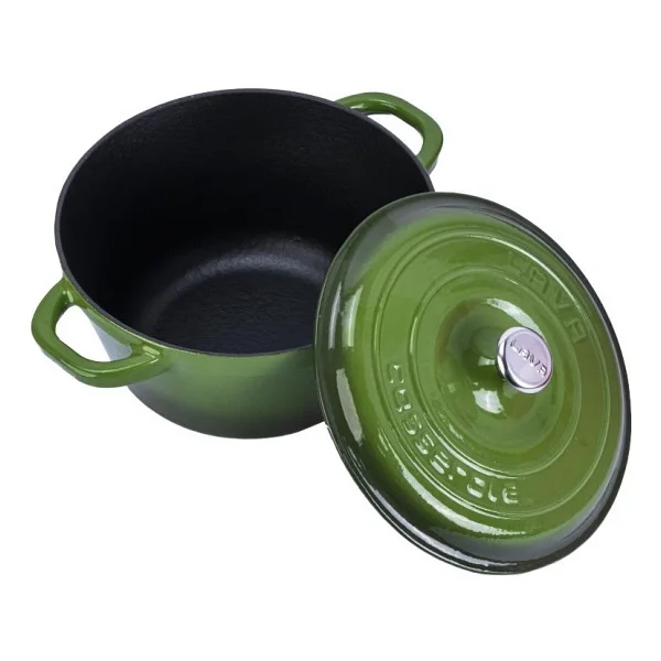 Lava New Heritage Yuvarlak Yeşil 22 cm Döküm Tencere - Görsel 2