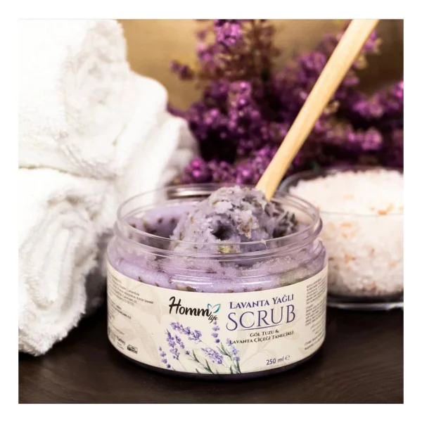 Homm Homm Lavanta Yağlı Bitki Tanecikli Scrub 250 Ml - Görsel 4