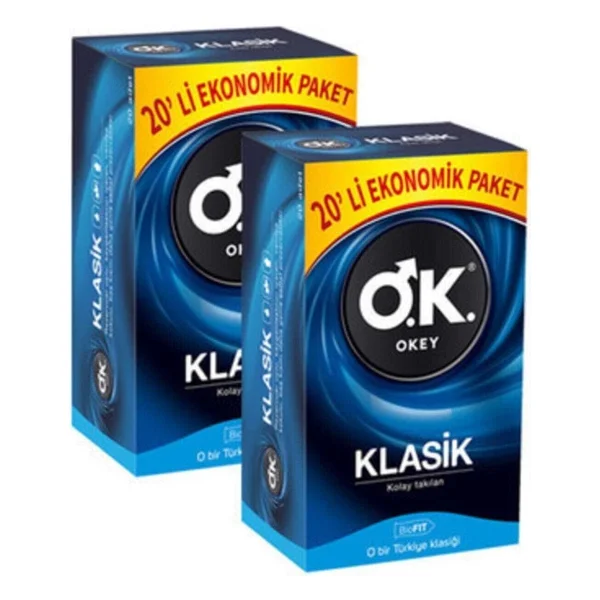Okey Klasik 20'li 2 Adet Prezervatif - Görsel 2