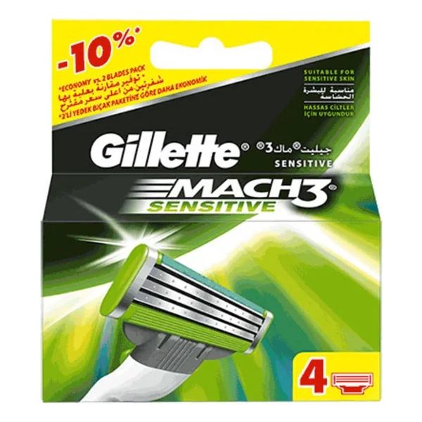 Gillette Mach3 Sensitive 4'lü Yedek Tıraş Bıçağı - Görsel 2