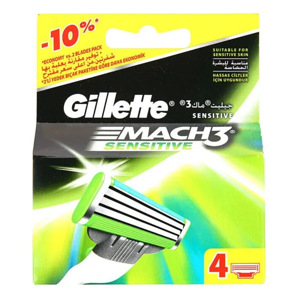 Gillette Mach3 Sensitive 4'lü Yedek Tıraş Bıçağı - Görsel 3