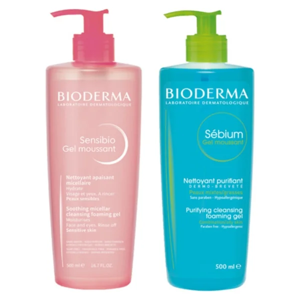 Bioderma Sensibio Foaming Gel 500 Ml + Sebium Foaming Gel 500 Ml - Görsel 2