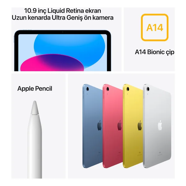 iPad 10. Nesil Wi-Fi 64 GB 10.9" Tablet - Görsel 6
