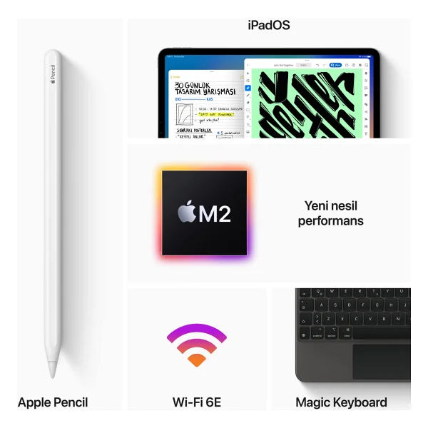 iPad Pro 6. Nesil Wi-Fi 2 TB 12.9" Tablet - Görsel 7