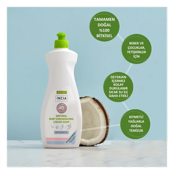 Incia Doğal Bebek Bulaşık Sabunu 500 Ml - Görsel 4