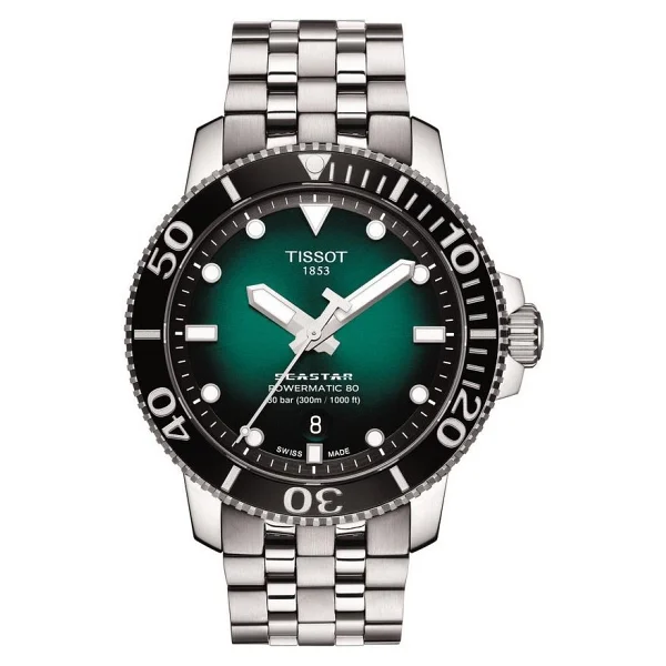 Tissot Seastar 1000 Powermatic 80 T120.407.11.091.01 Çelik Kordon Yeşil Erkek Kol Saati - Görsel 6