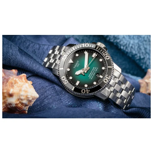 Tissot Seastar 1000 Powermatic 80 T120.407.11.091.01 Çelik Kordon Yeşil Erkek Kol Saati - Görsel 5