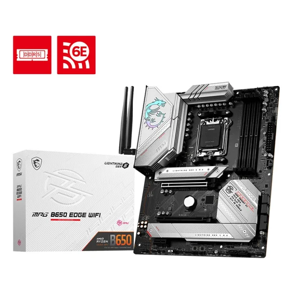 Msı Mpg B650 Edge Wi-Fi AMD Am5 DDR5 Atx Anakart - Görsel 5