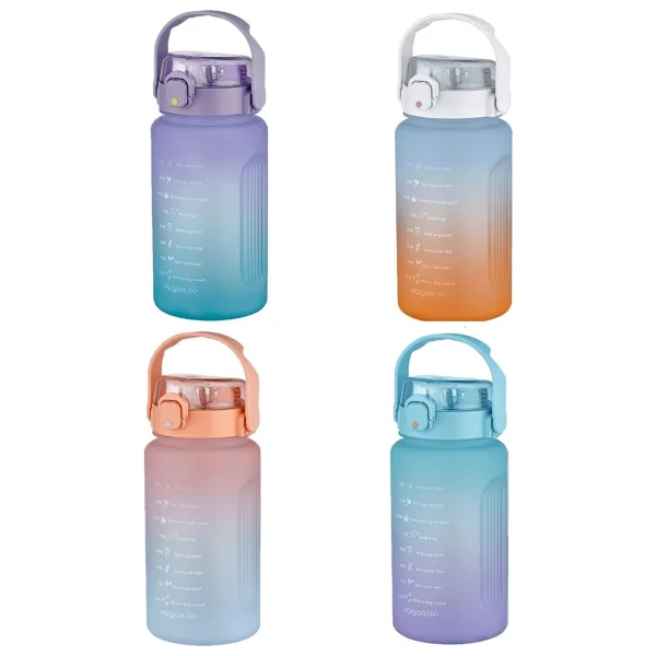 Vagonlife Vgn2213 Mavi-Mor 1500 Ml Tritan Pipetli Matara - Görsel 4