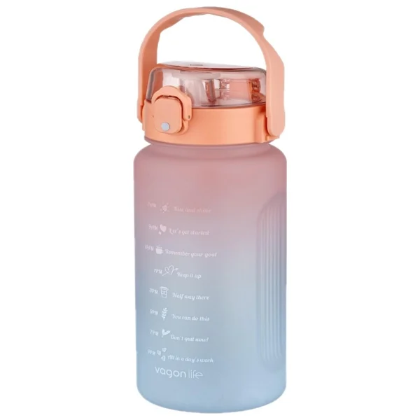 Vagonlife Vgn2213 Turuncu-Mavi 1500 Ml Tritan Pipetli Matara - Görsel 4