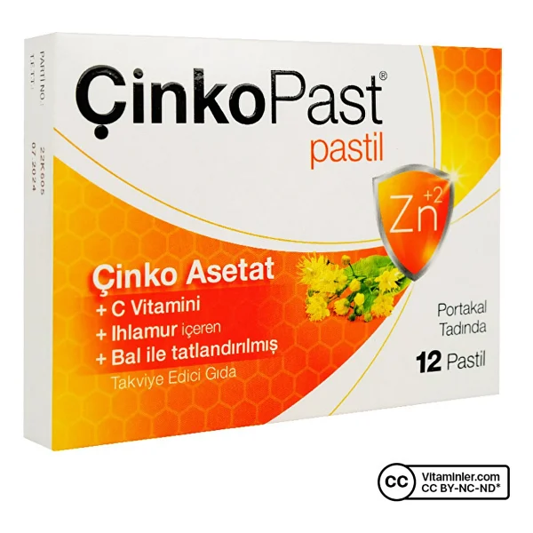Çinkopast Portakal Ihlamur Ve Ballı 12'li Pastil - Görsel 6