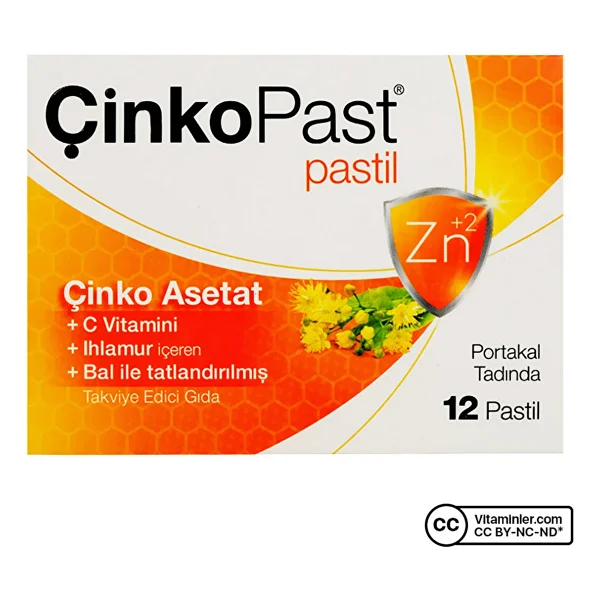 Çinkopast Portakal Ihlamur Ve Ballı 12'li Pastil - Görsel 7