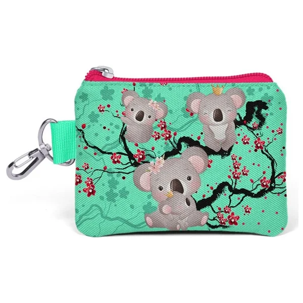 Coral High Kids Su Yeşili Koala Desenli Bozuk Para Çantası 21813 - Görsel 2
