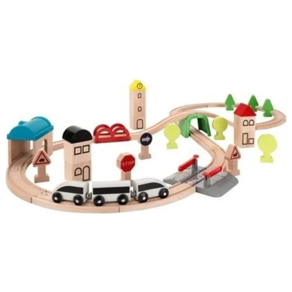 Ikea Lillabo Ahşap Oyuncak Tren Seti 45 Parça - Görsel 3