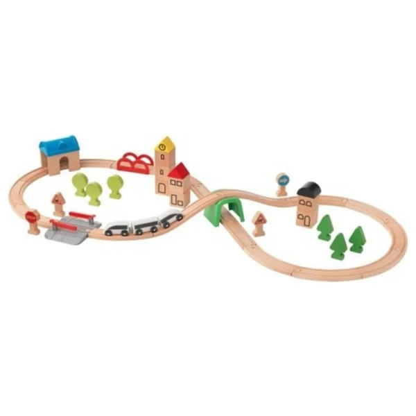 Ikea Lillabo Ahşap Oyuncak Tren Seti 45 Parça - Görsel 4