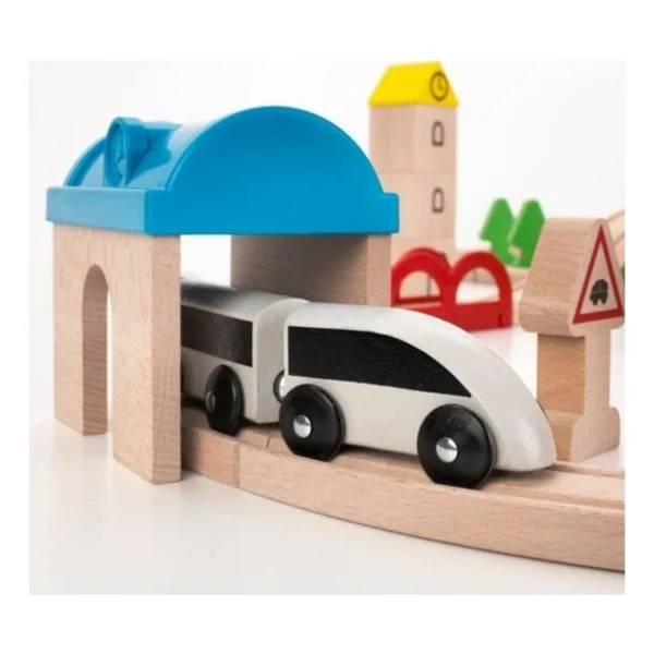 Ikea Lillabo Ahşap Oyuncak Tren Seti 45 Parça - Görsel 6