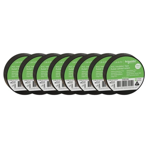 Schneider Thorsman 2420103-8 19 Mm X 20 M 8 Adet Siyah Elektrik Bandı - Görsel 2