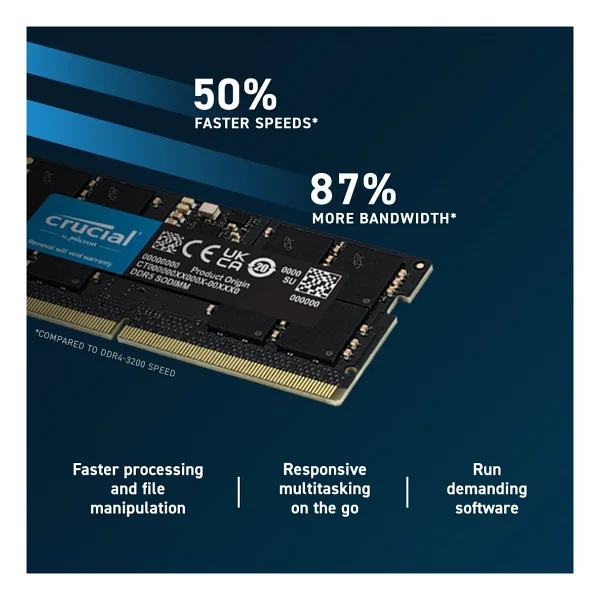 Crucial 16 GB 5200 MHz Cl42 Ct16g52c42s5 DDR5 RAM - Görsel 4