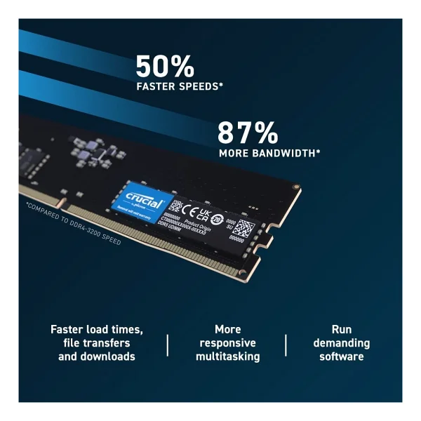 Crucial 16 GB 5600 MHz Cl46 Ct16g56c46u5 DDR5 RAM - Görsel 4
