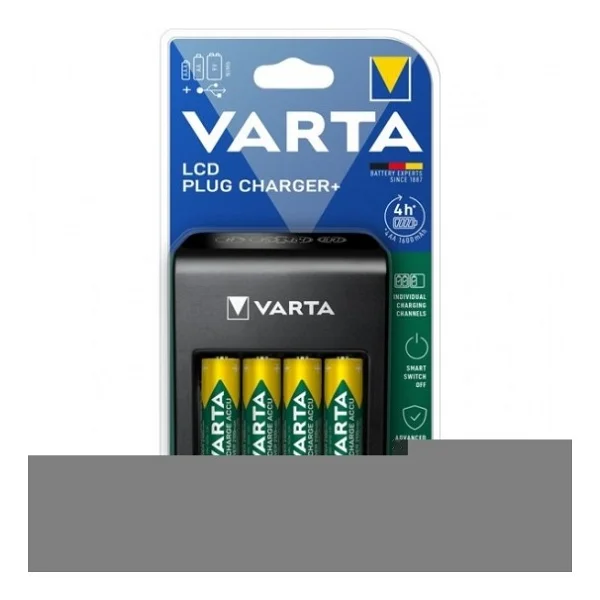 Varta 57687 Lcd Plug Pil Şarj Aleti + 2100 mAh 4'lü Aa Kalem Şarjlı Pil - Görsel 7