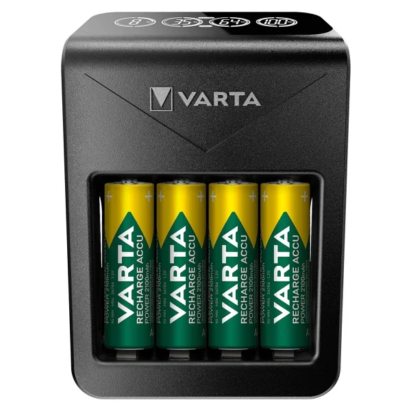 Varta 57687 Lcd Plug Pil Şarj Aleti + 2100 mAh 4'lü Aa Kalem Şarjlı Pil - Görsel 3