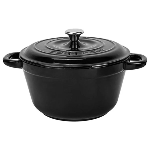 Lava New Heritage Yuvarlak Siyah 24 cm Döküm Tencere - Görsel 4