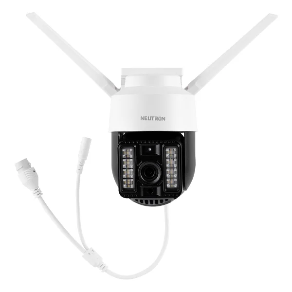 Neutron Gece Görüşlü LED Işıklı 360 Derece Dönebilen Alarmlı Ip Wi-Fi Dış Ortam Güvenlik Kamerası Beyaz - Görsel 2