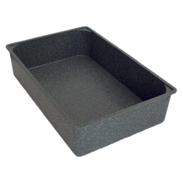 Bimeks Turbomeks Bazlama Lahmacun Grill Makinesi Gri Alüminyum Döküm Granit Jumbo Tava 400x250 mm - Görsel 2