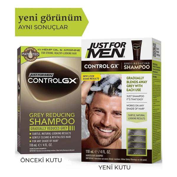 Just For Men Controlgx Gri Azaltıcı 118 Ml Şampuan - Görsel 2