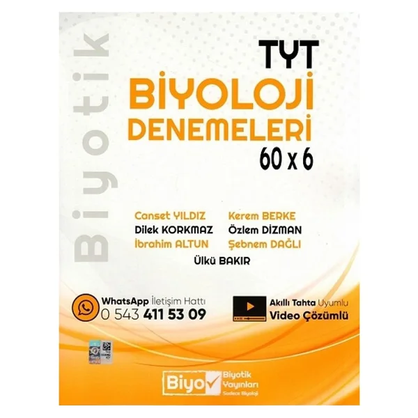 Biyotik Yayınları Tyt Biyoloji 60x6 Denemeleri - Görsel 4