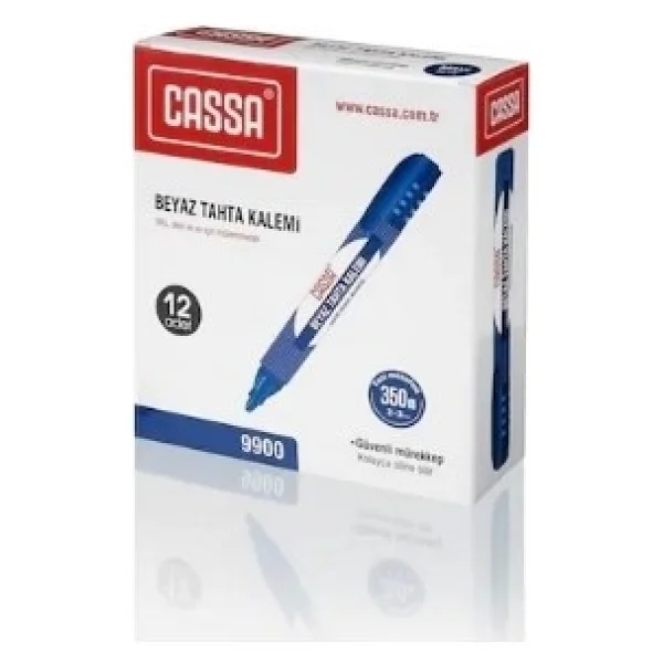 Cassa Beyaz Tahta Kalemi Doldurulabilir Mavi 12'li Paket - Görsel 2