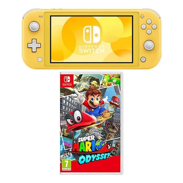 Nintendo Switch Lite Konsol Sarı + Nintendo Super Mario Odyssey Switch Oyun - Görsel 2