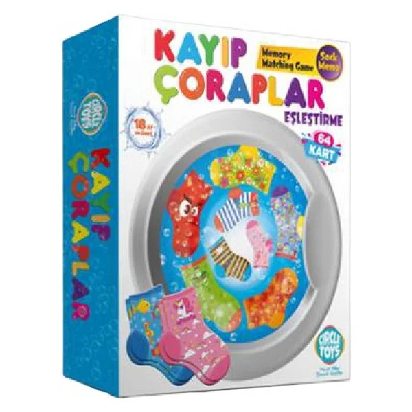 Circle Toys Kayıp Çoraplar Eşleştirme Kartları Oyunu - Görsel 6