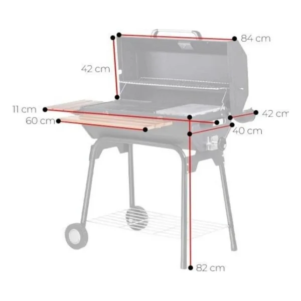 Guruss Cg-075 Tam Set Kömürlü Barbekü Mangal - Görsel 4