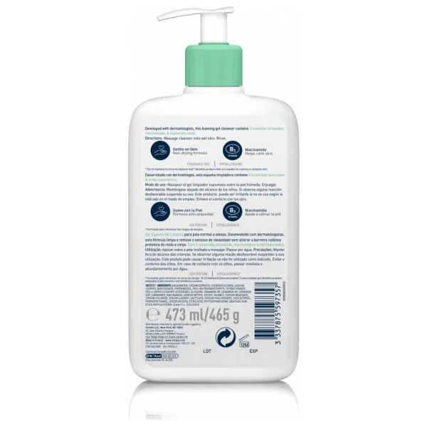 Cerave Köpüren 473 Ml Yüz Temizleme Jeli - Görsel 7