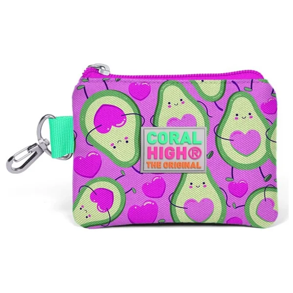 Coral High Kids Pembe Avokado Desenli Bozuk Para Çantası 21809 - Görsel 2