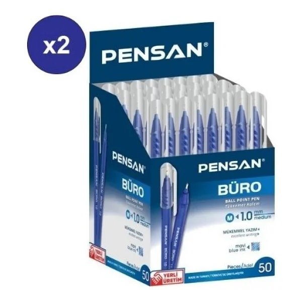 Pensan 2270 Mavi 100'lü Tükenmez Kalem - Görsel 3