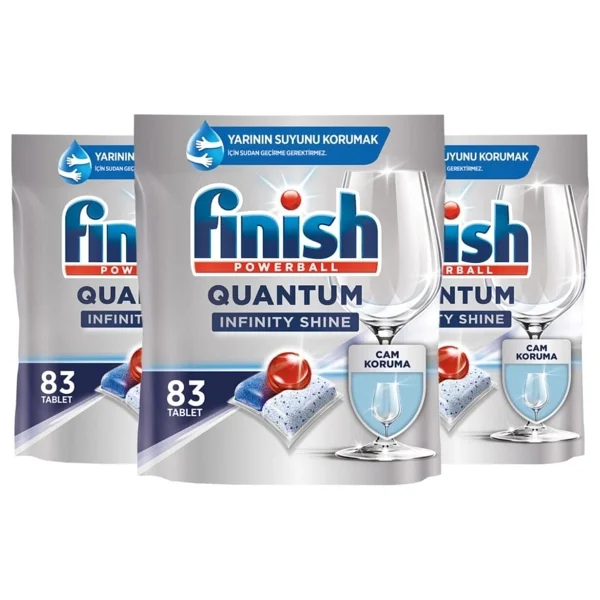 Finish Quantum Infinity Shine Bulaşık Makinesi Tableti 83'lü 3 Adet - Görsel 9