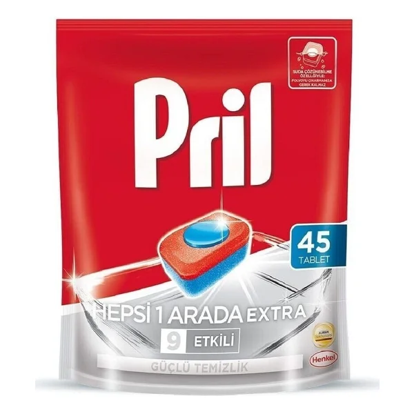 Pril Hepsi Bir Arada Extra Bulaşık Makinesi Tableti 45'li - Görsel 4