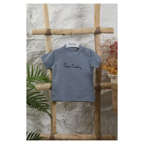 Pierre Cardin Erkek Bebek Çıtçıtlı Kısa Kol Tişört 302628 - Mavi - 12 - 18 Ay - Görsel 9